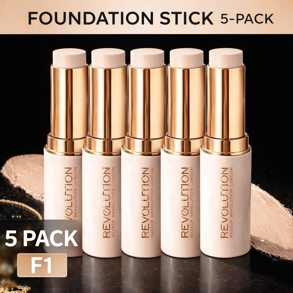 5-Pack, F1 | Makeup Revolution Fast Base Stick Foundation